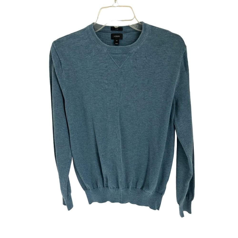 Men's J. Crew Size Med Crewneck Knitted Rethread Blue Sweater